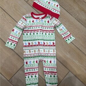Little Me Holiday Baby Outfit - Red, Green, White